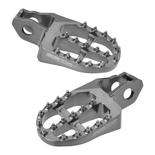 Zeta Aluminium Footpegs Stark VARG - Titanium Colour