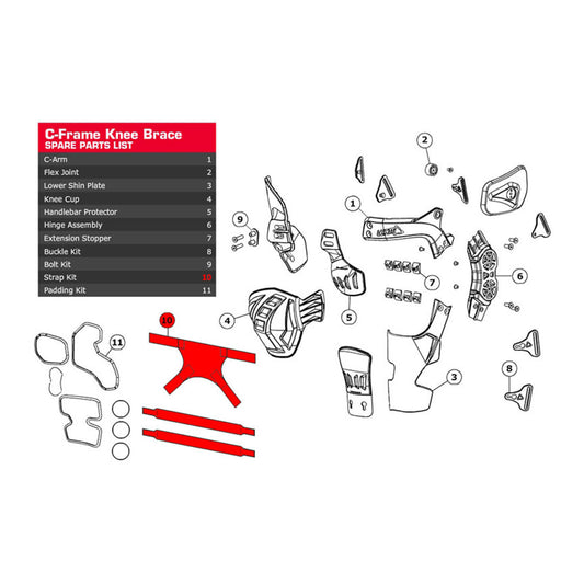 Leatt Strap Kit All C-Frame Carbon (Pair) (L/XL)