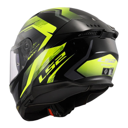 LS2 FF808 Stream II Fury - Black / Hi-Vis Yellow 06