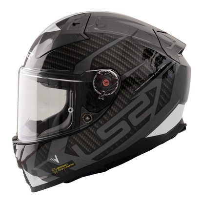 LS2 FF811 Vector II Splitter Helmets - Gloss Black / White 06