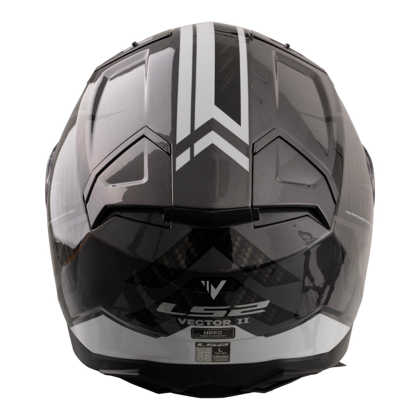 LS2 FF811 Vector II Splitter Helmets - Gloss Black / White 06