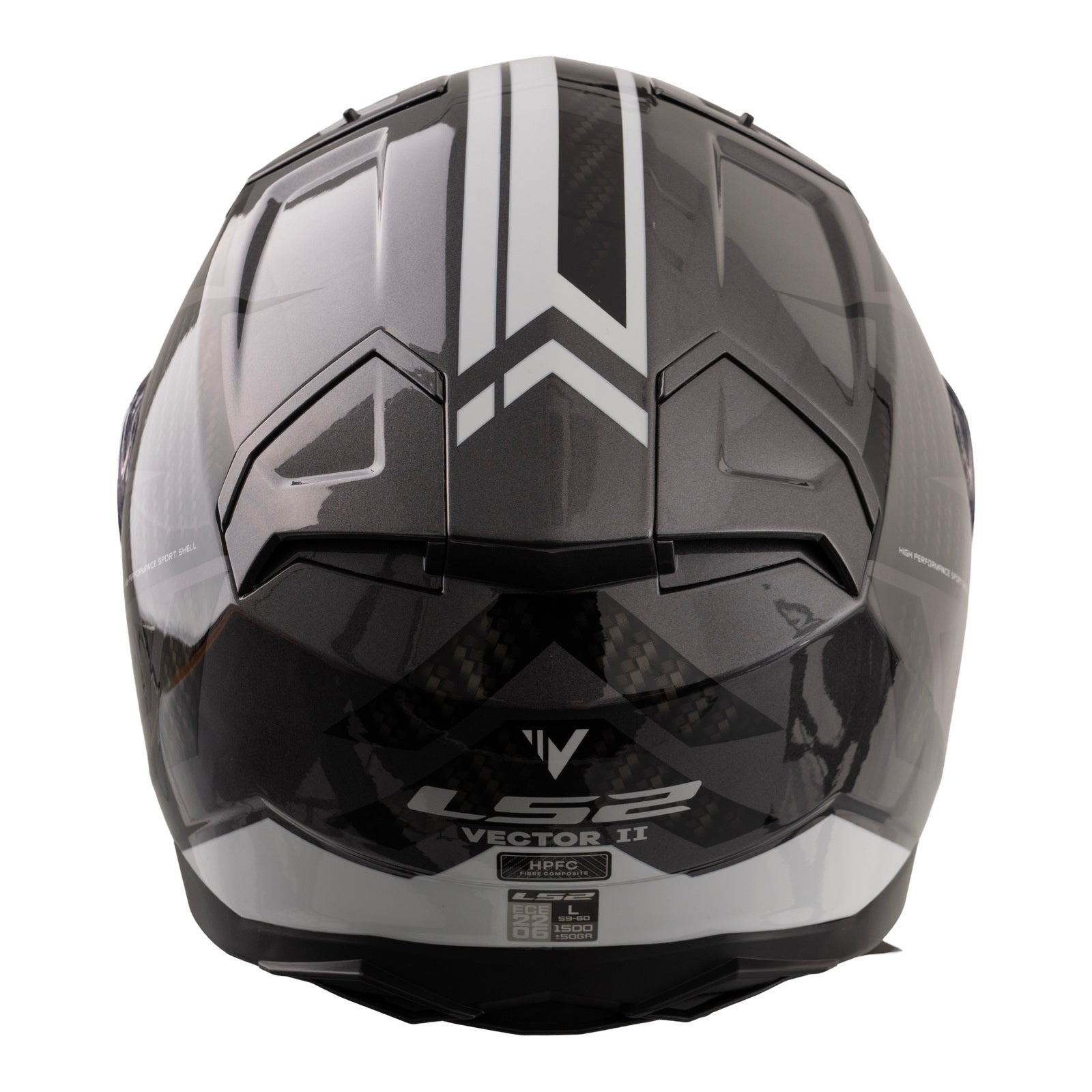 LS2 FF811 Vector II Splitter Helmets - Gloss Black / White 06