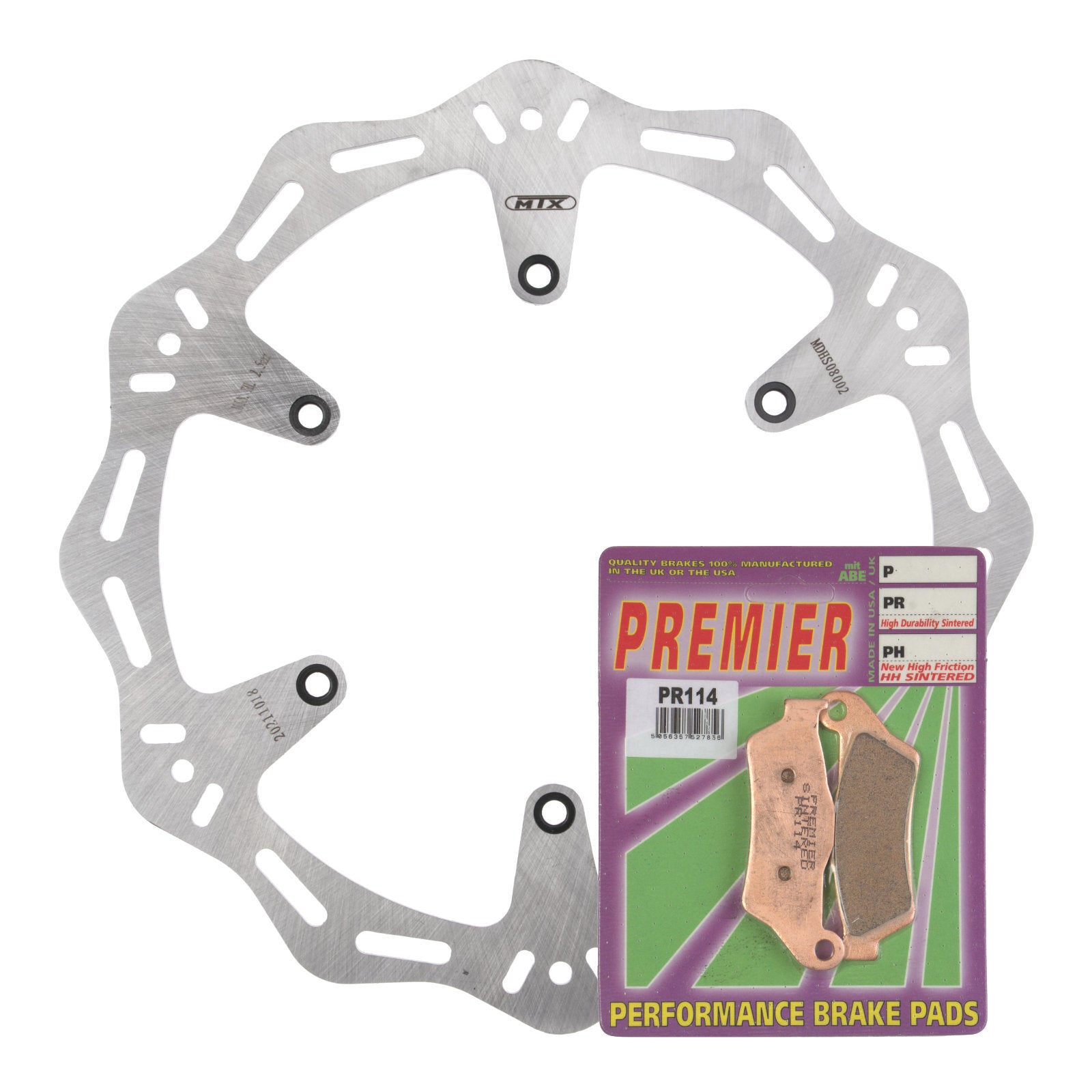 MTX Hornet Disk & Premier Pad Front Kit - KTM