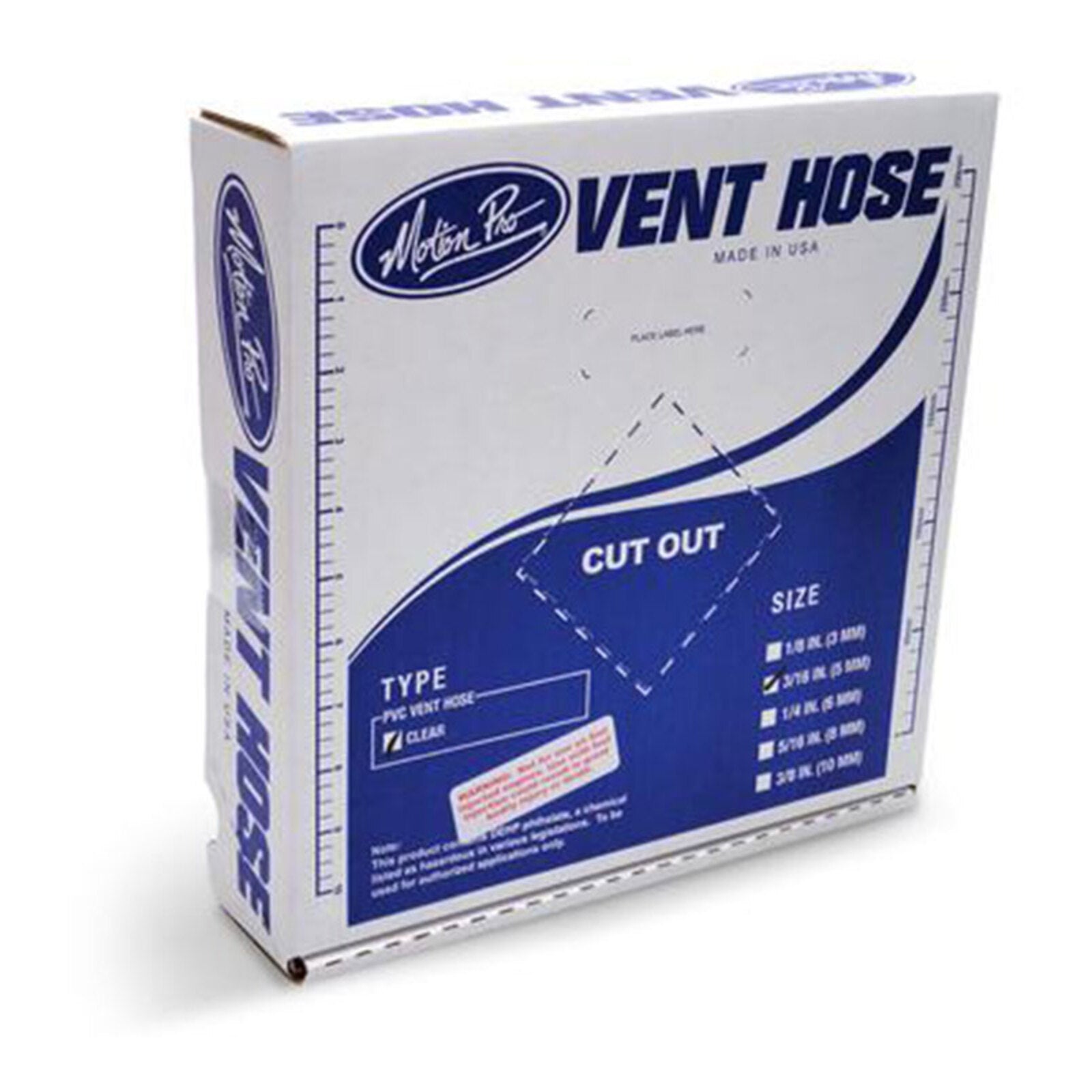 Motion Pro Fuel Vent Hose, Clear  Vinyl 5mm 25ft