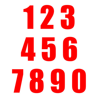 Whites Race Number - Red #6 (10 Pack)