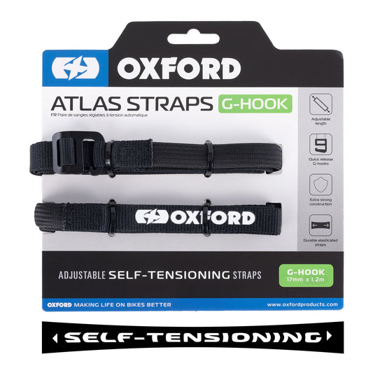 Oxford Atlas G-Hook 17mm x 1.2m - Black (Pair)