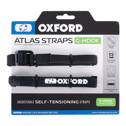Oxford Atlas G-Hook 17mm x 2.0m - Black (Pair)
