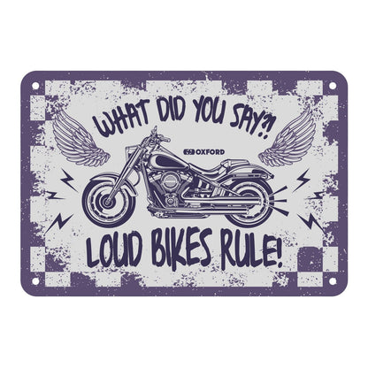 Oxford Garage Metal Sign: What Did You Say