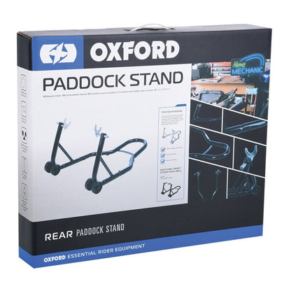 Oxford Black Rear Paddock Stand (Comes with V Hooks)