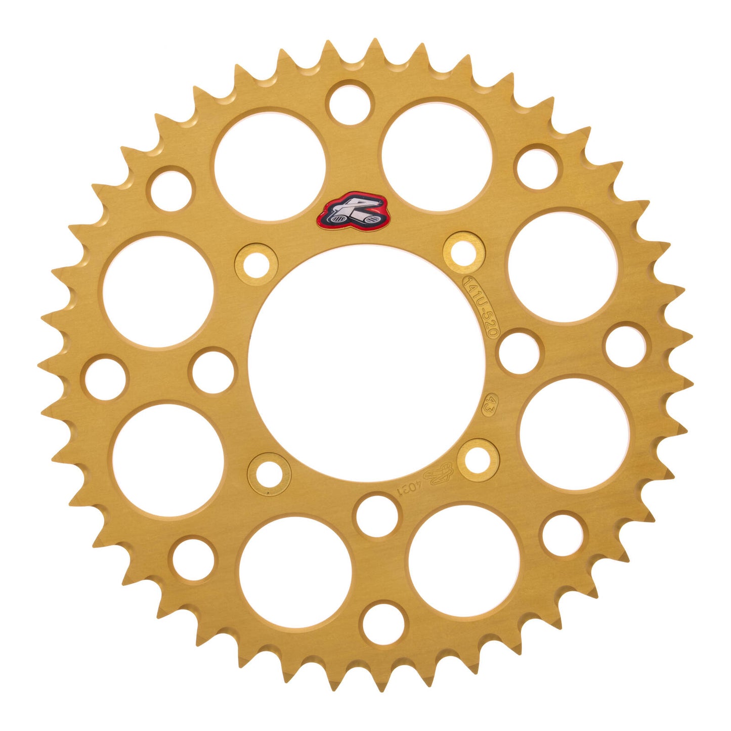 Renthal Sprocket Rear Gold 43T Alloy 7075 T6 Grooved