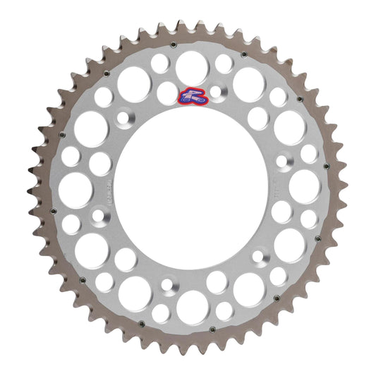 Renthal Sprocket Twinring Silver 47T Bi-metal Grooved Packaged