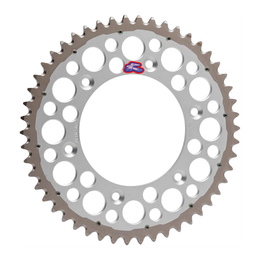 Renthal Sprocket Twinring Silver 48T Bi-metal Grooved