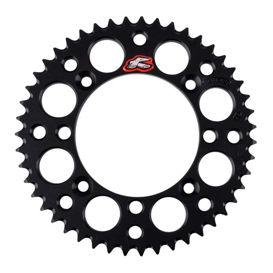 Renthal Sprocket Rear Black 47T Alloy 7075 T6 Grooved Honda