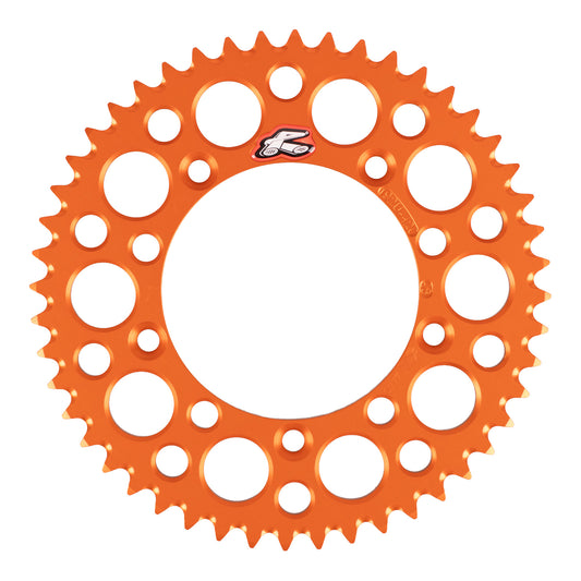 Renthal Rear Sprocket 48T Alloy 7075-T6 Grooved - Orange (KTM, Husqvarna)