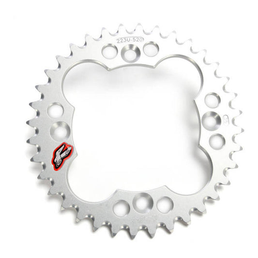 Renthal Rear Sprocket T6 Grooved 7075 Alloy - Silver [Honda ATV]