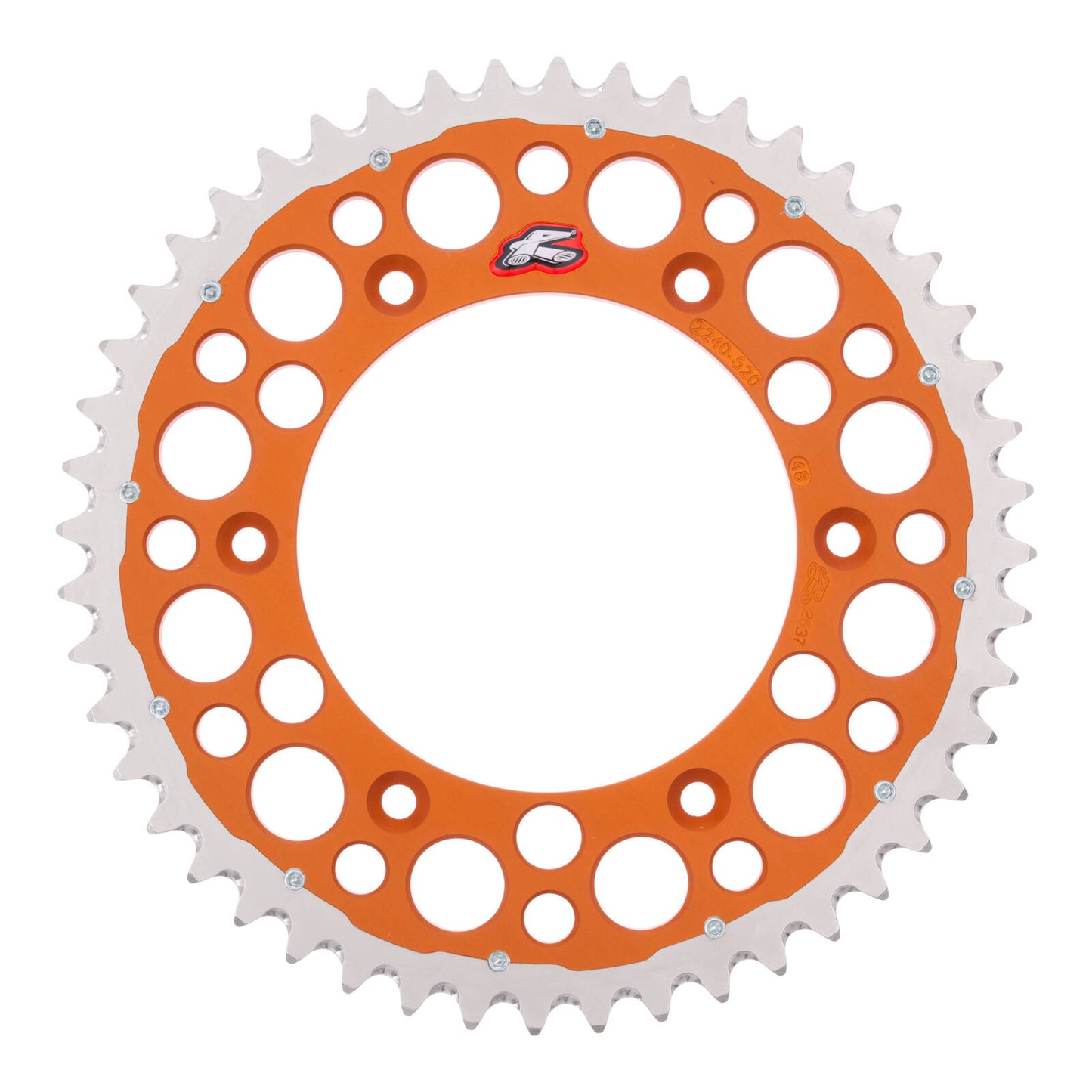 Renthal Sprocket Twinring Orange 48T Bi-metal Grooved