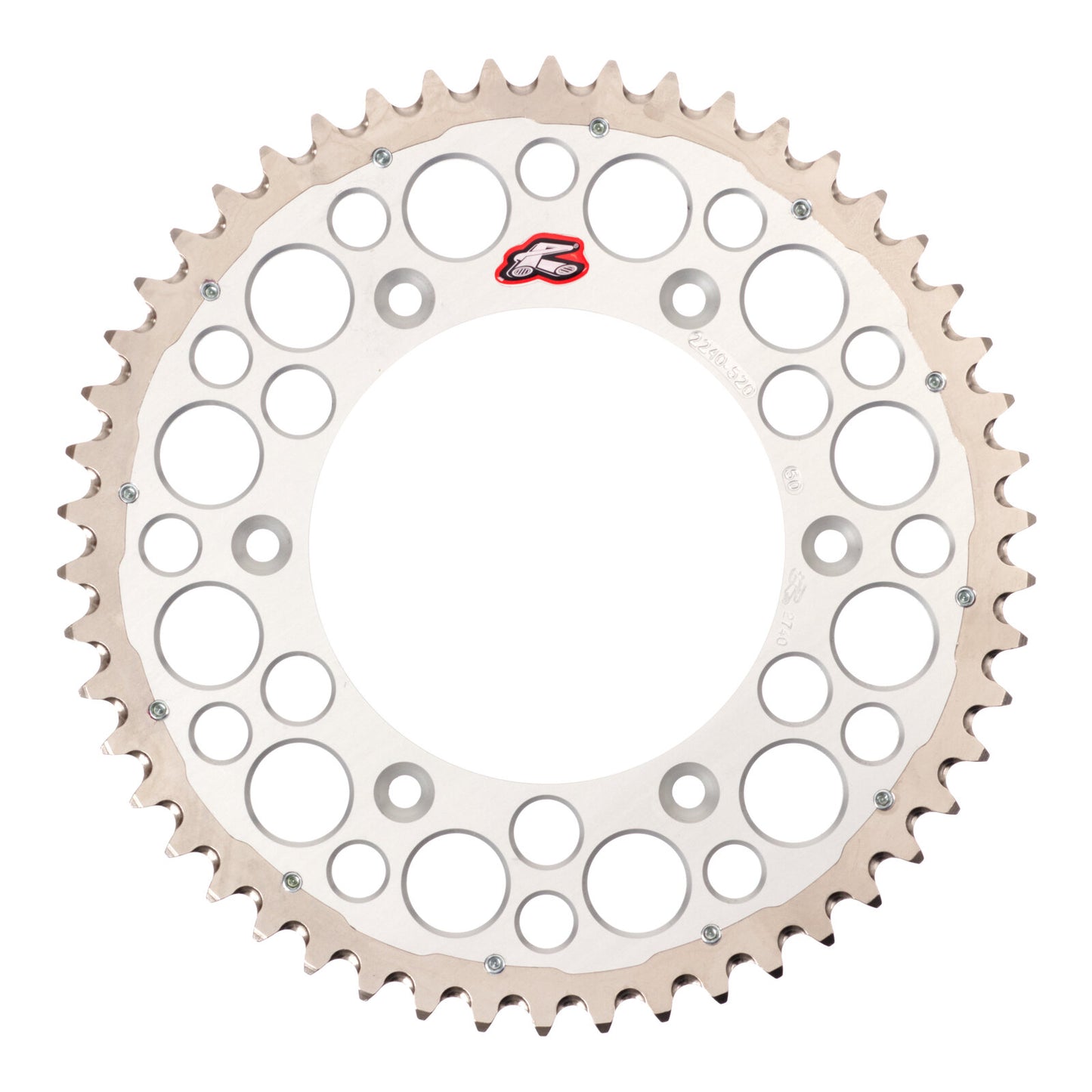Renthal Sprocket Twinring Silver 50T Bi-Metal Grooved
