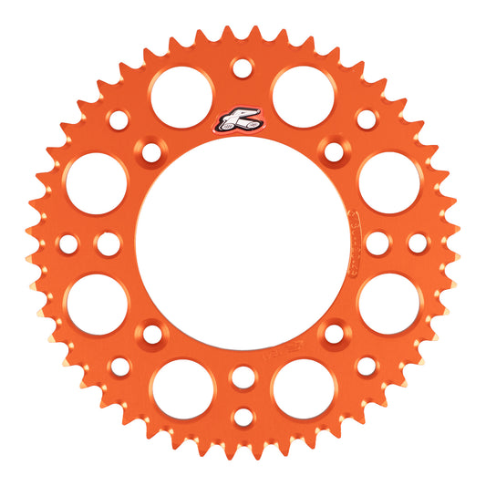 Renthal Rear Sprocket 48T Alloy 7075-T6 Grooved - Orange (KTM, Husqvarna)
