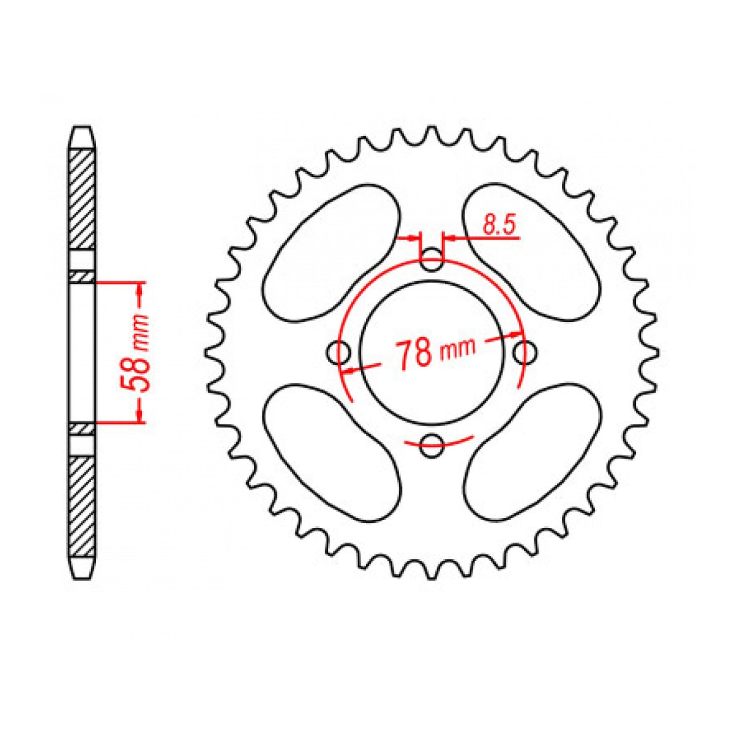 Sprocket Kit Suzuki GN125 - 428KRO 13/50