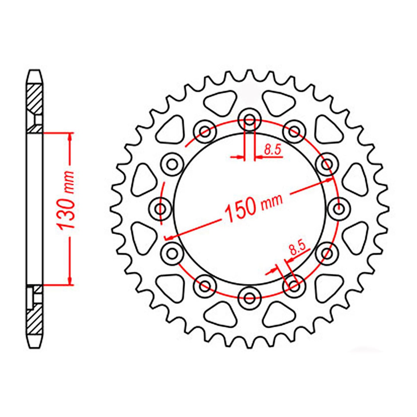 Sprocket Kit Honda CB250 Hornet - 520H 14/45