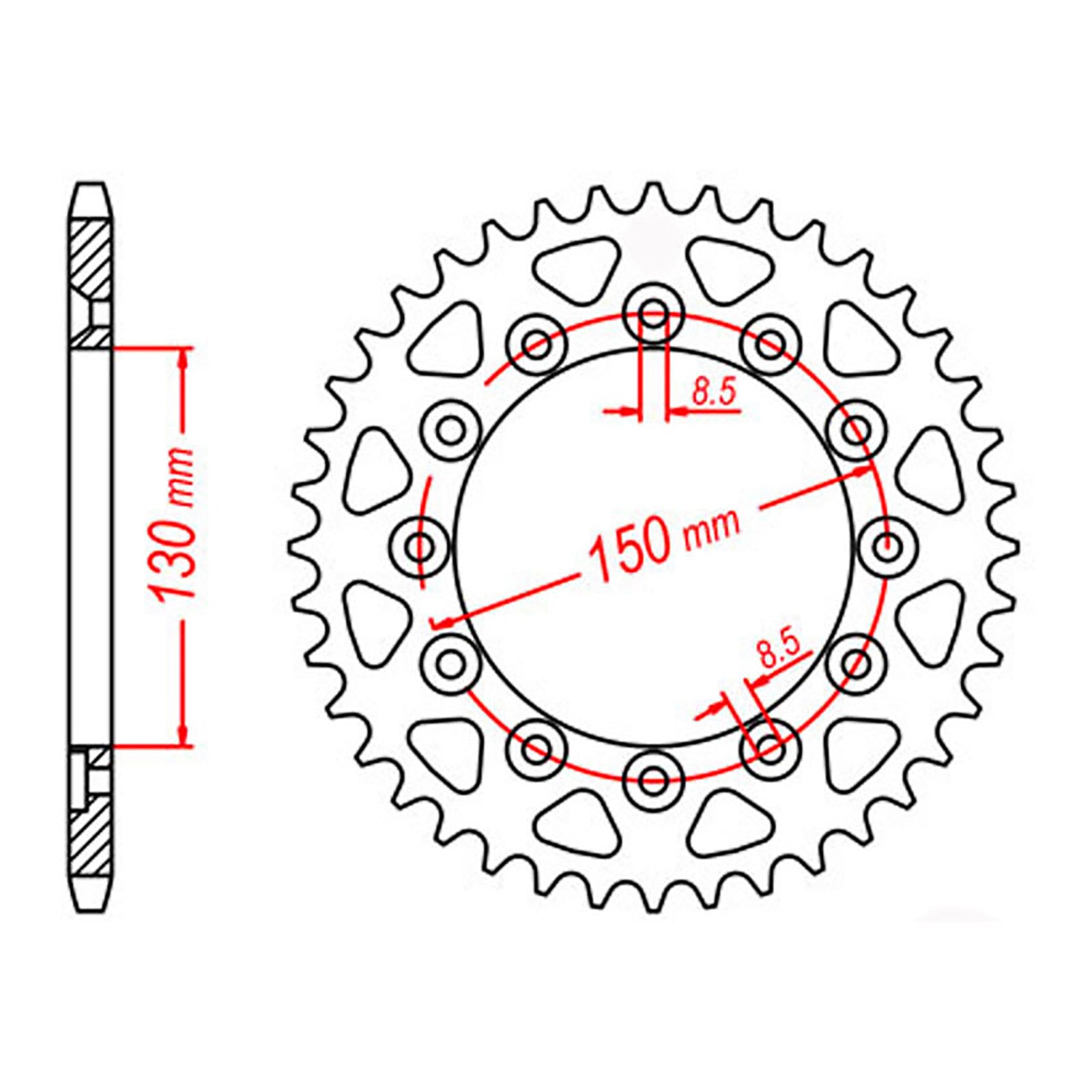 Sprocket Kit Honda CB250 Hornet - 520H 14/45