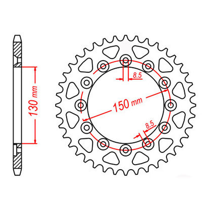 Sprocket Kit Honda CB250 Hornet - 520H 14/45