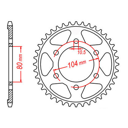 Sprocket Kit Kawasaki ZX9R '02-'04 Gold (recommended) - GB525ZXW 16/41