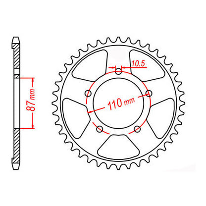 Sprocket Kit Suzuki GSXR750 '88/'89 Gold - GB530XRE 5 bolt 15/44