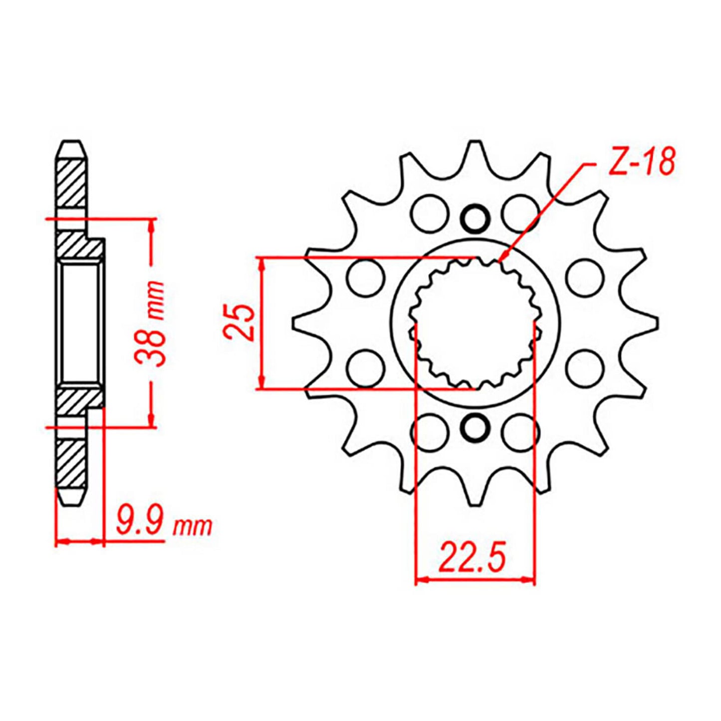 MTX 403 Steel Front Sprocket #520