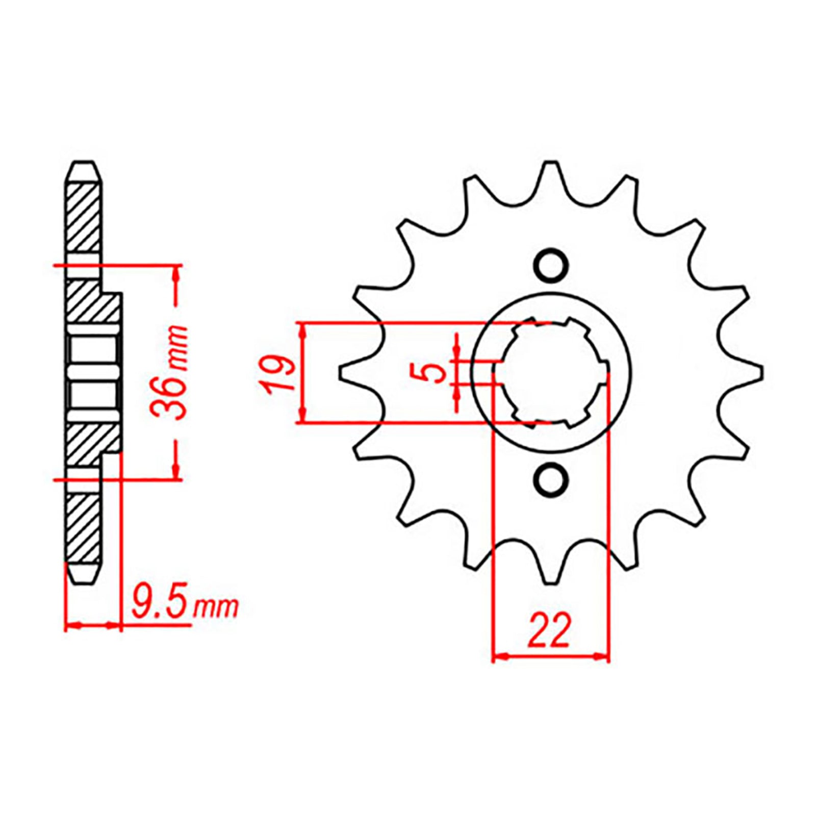 MTX 337 Steel Front Sprocket #520