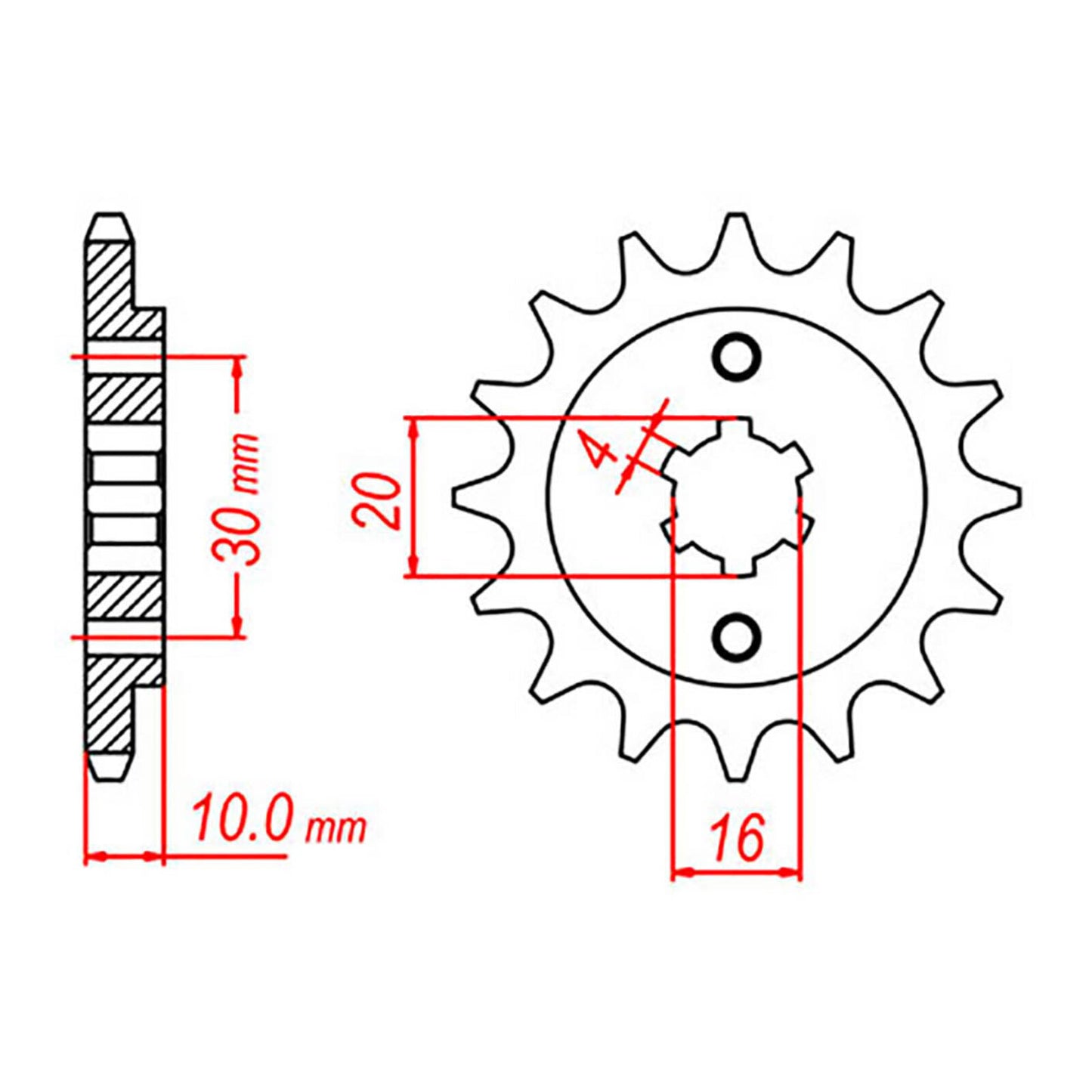 MTX 711 Steel Front Sprocket #520