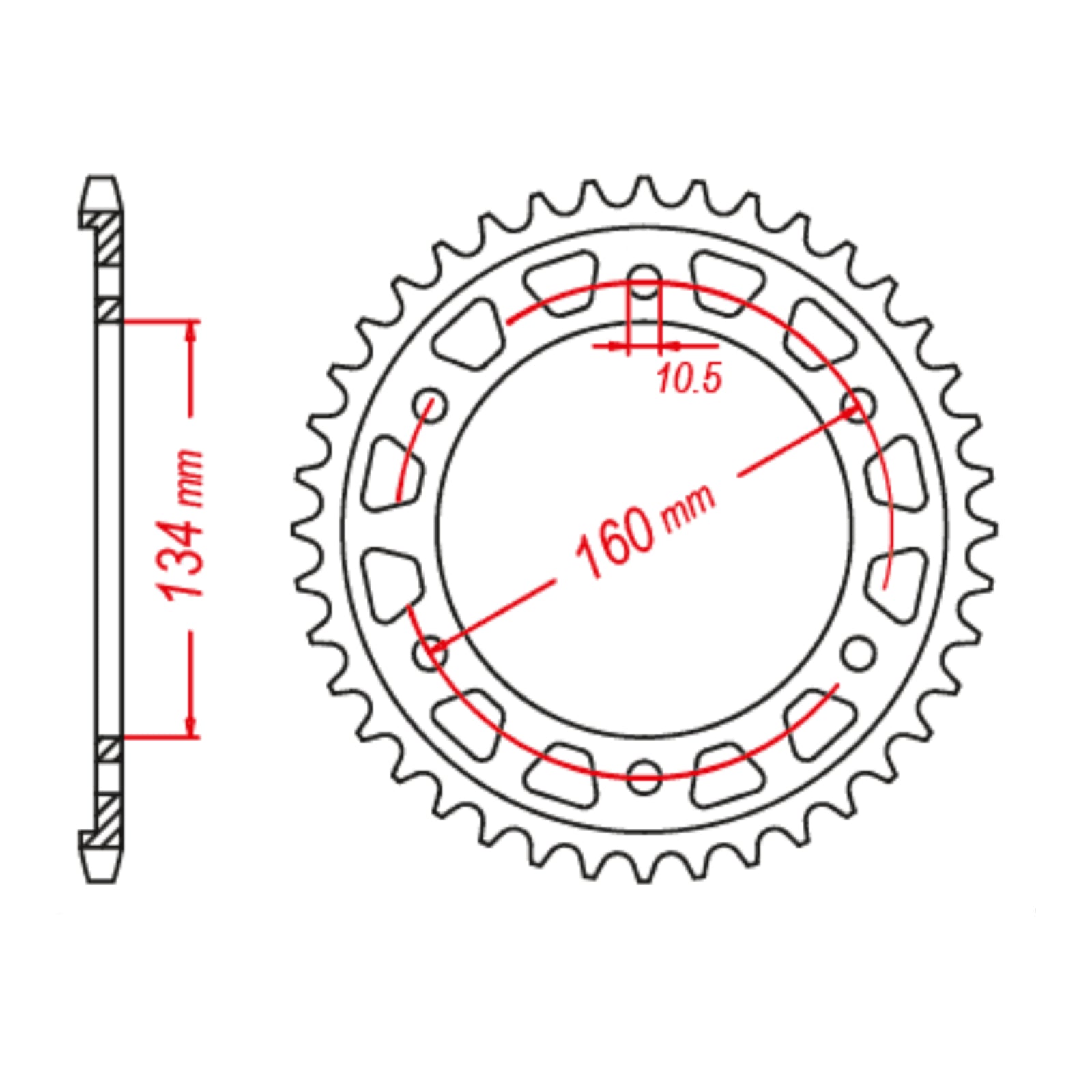 MTX 1317 Steel Rear Sprocket #525