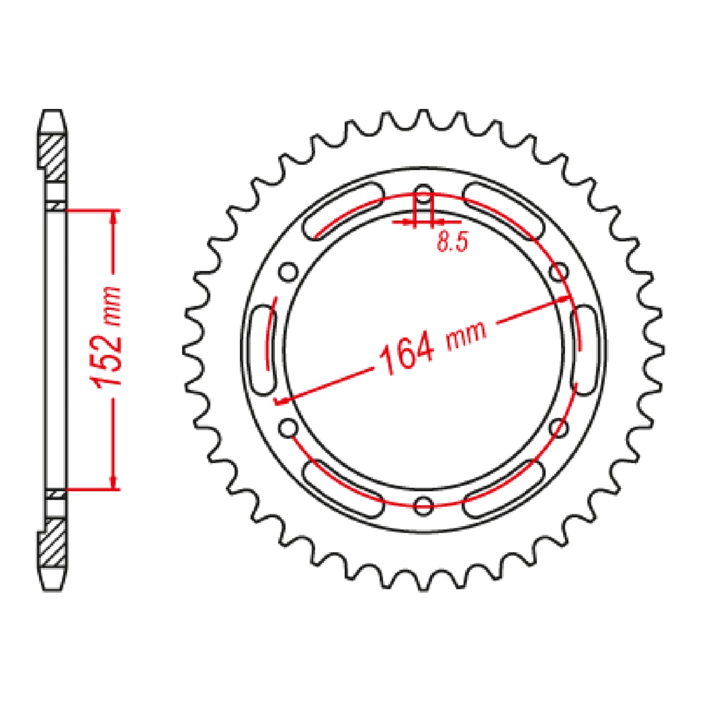 MTX 1839 Steel Rear Sprocket #428