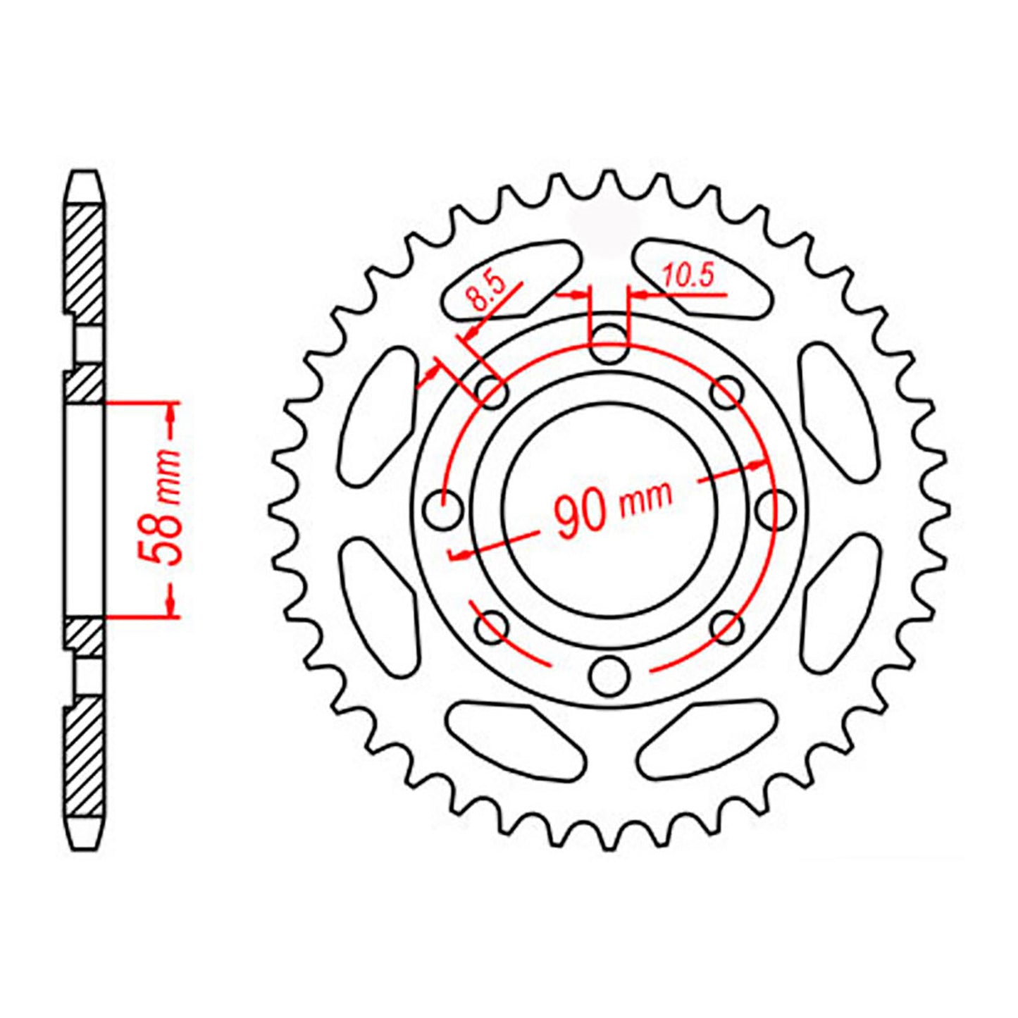 MTX 269 Steel Rear Sprocket #428