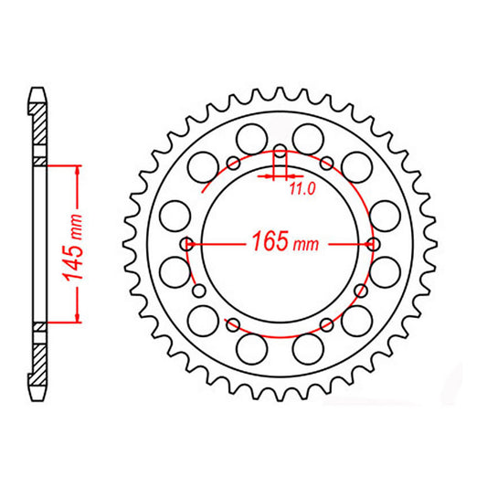 MTX 298 Steel Rear Sprocket #530