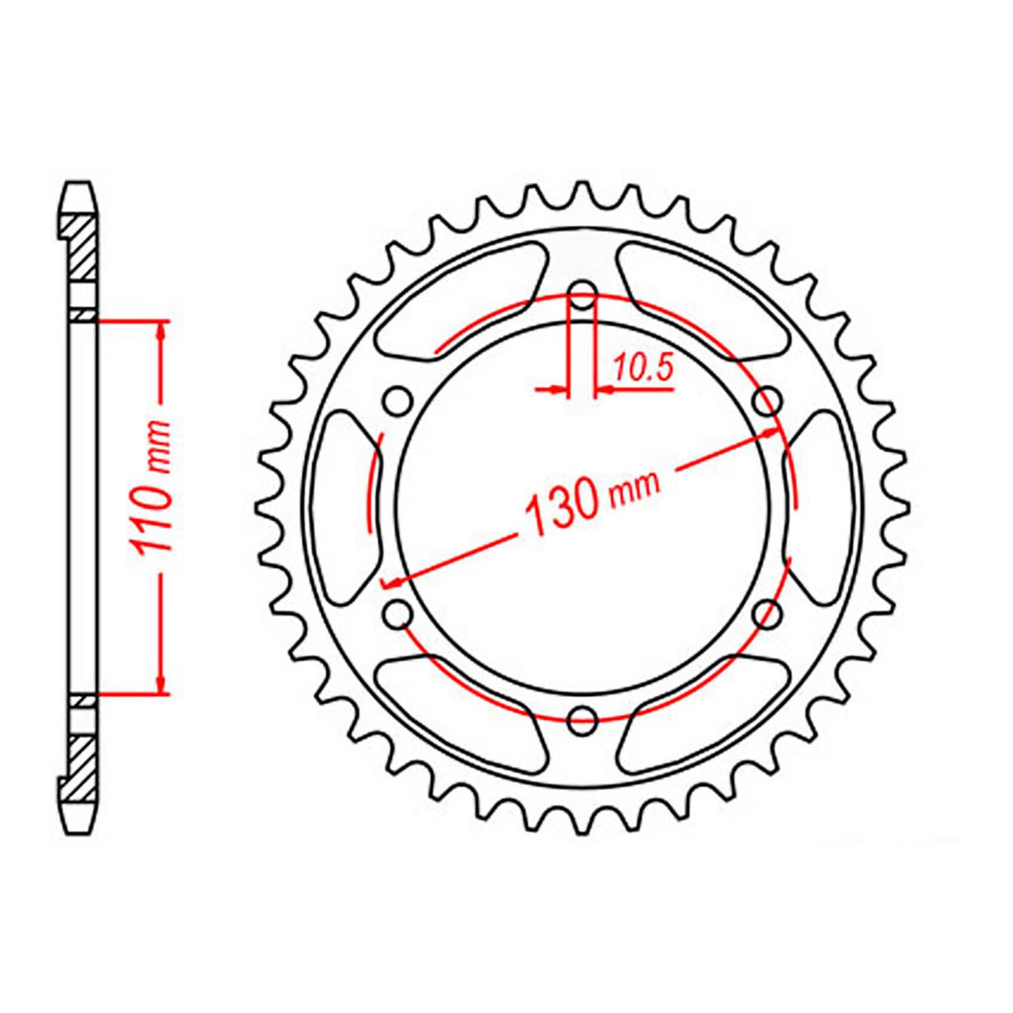 MTX 1876 Steel Rear Sprocket #525