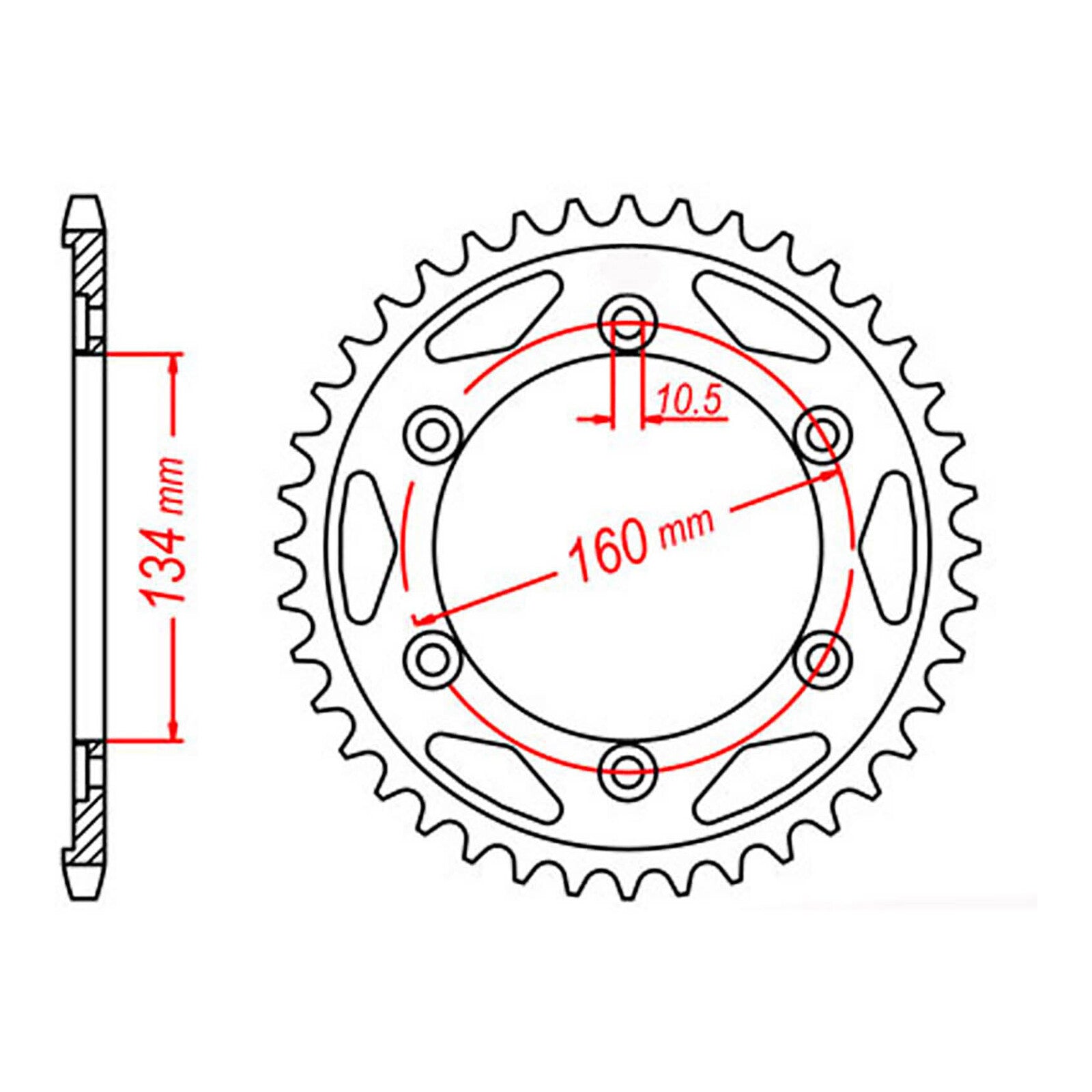 MTX 1306 Steel Rear Sprocket #530