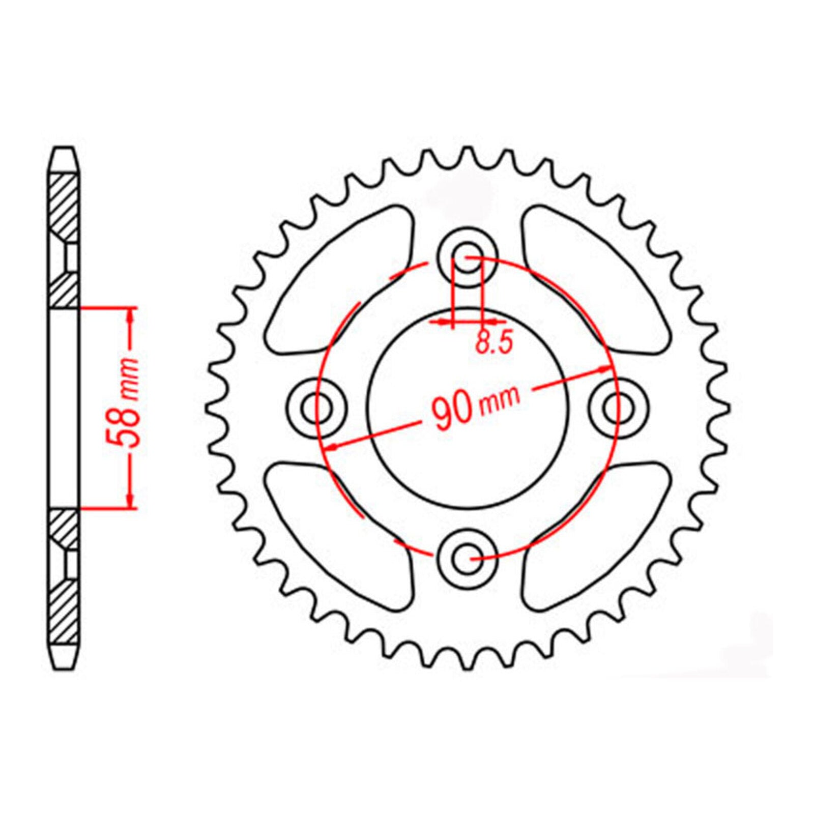 MTX 1213 Steel Rear Sprocket #420