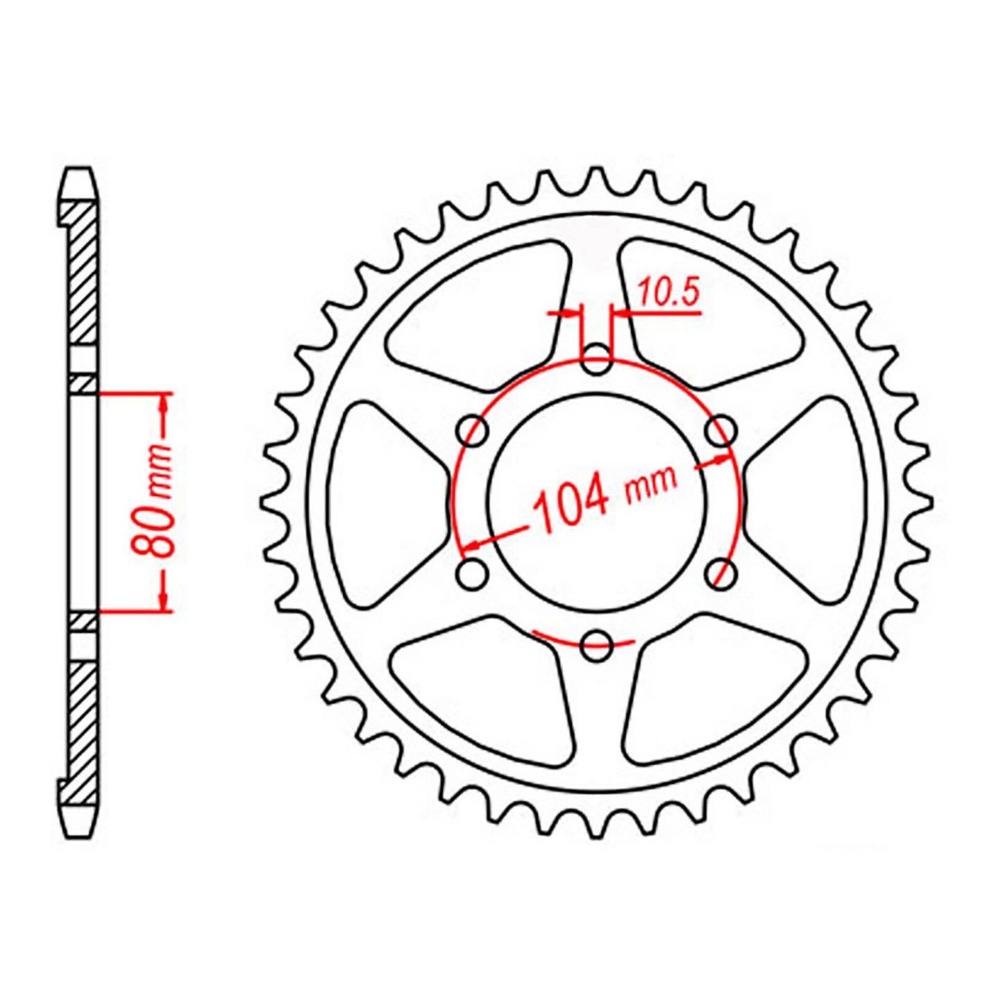 MTX 488 Steel Rear Sprocket #530