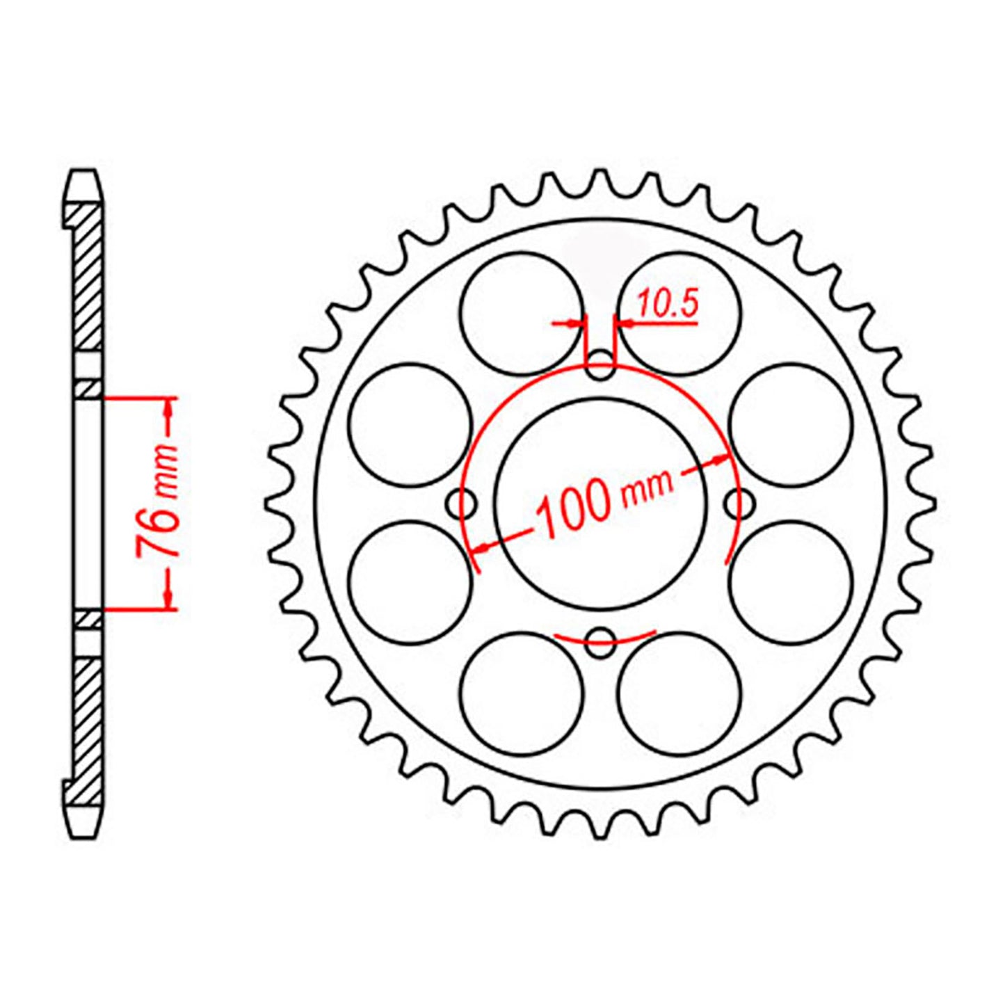 MTX 802 Steel Rear Sprocket #428