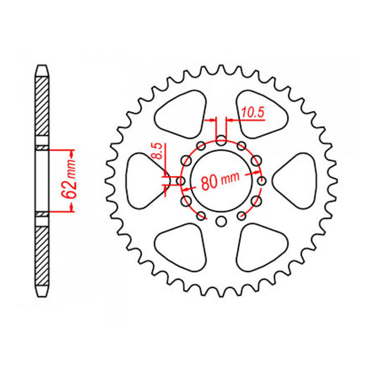 MTX 845 (2) Steel Rear Sprocket #520