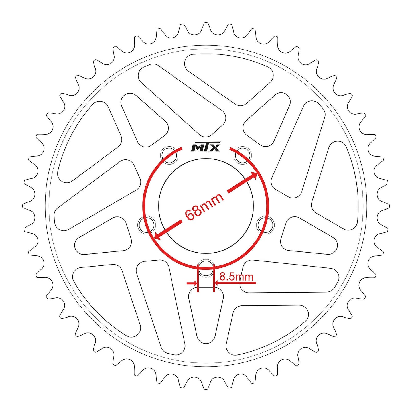 MTX Steel Sur-Ron Rear Sprocket #420 (48T)