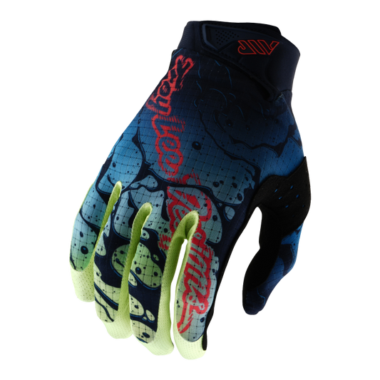 Youth Air Glove Drip Glo Yellow / Dark Navy