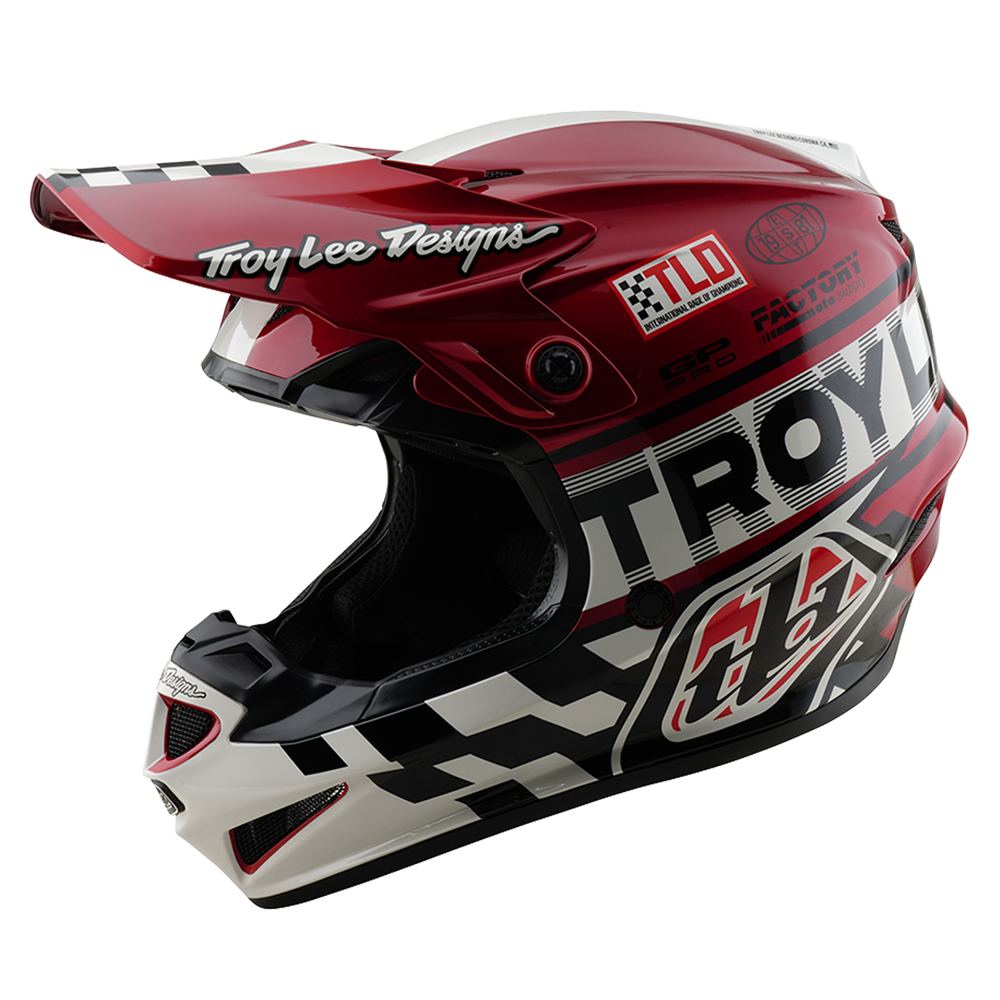 YOUTH GP PRO HELMET FIFTY-50 WHITE / RED