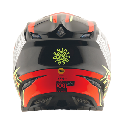 SE5 ECE COMPOSITE HELMET STRIPES BLACK / INFRA RED