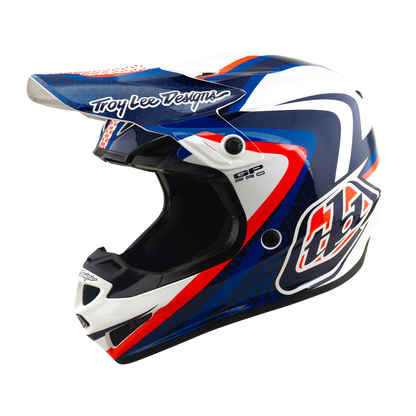 GP PRO HELMET SLIDES WHITE / BLUE