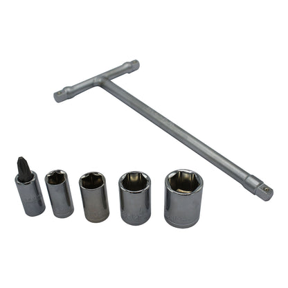 Whites Mini T-Handle Socket Set 6 / 8 / 10 / 12 / 14mm + Phillips #2