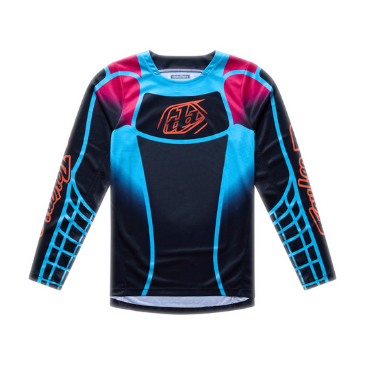 Youth Gp Pro Jersey Framework Black / Cyan