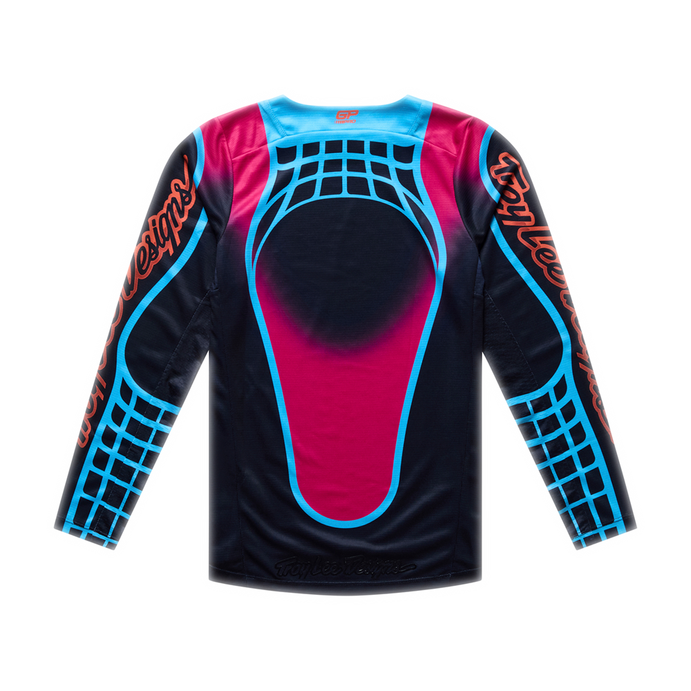 Youth Gp Pro Jersey Framework Black / Cyan