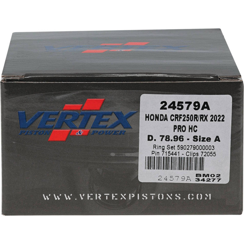 PISTON KIT VERTEX 78.96MM PRO HIGH COMPRESSION HONDA CRF250R CRF250RX 22-ON